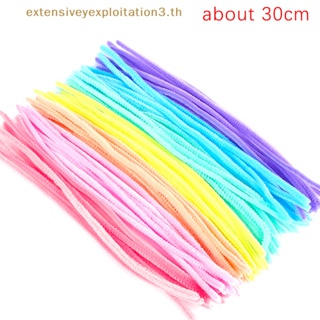 &amp; Hg &amp; อุปกรณ์ทําความสะอาดท่อ Chenille Stems แฮนด์เมด หลากสี สําหรับงานวันเกิด 100 ชิ้น