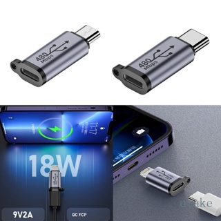 Utakee อะแดปเตอร์แปลง Type-C Micro เป็น iOS8pin iOS8pin เป็น Type-C Micro USB รองรับการชาร์จ ถ่ายโอนข้อมูล