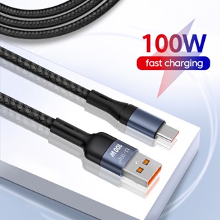 สายชาร์จ USB เป็น Type-c Micro lPhone 100W ชาร์จเร็ว สําหรับ Xiaomi lPhone