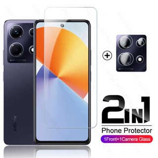 2 in 1 Front Tempered Glass For Infinix Note 30i 30 Pro Note30i Note30 Note30Pro 4G 5G Full Cover Full Glue Transparent Screen Protector Back Camera Lens Protective Film