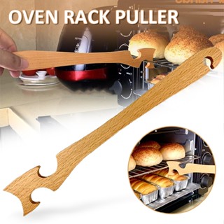 New 1pc Oven Rack Puller Oven Accessories Wood Rack Hook For Oven Long Handle