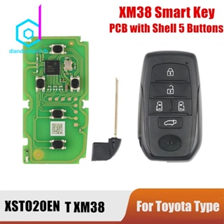 Xhorse XSTO20EN TOY.T XM38 รีโมตกุญแจ PCB พร้อมกรอบ 5 ปุ่ม สําหรับ Toyota VVDI