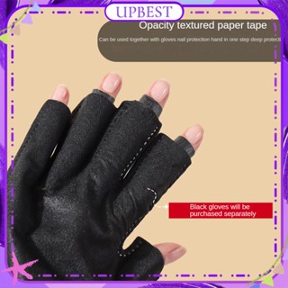 ♕ Nail Art Upf50+ Black Gloves Masking Tape Physical Shading Anti-black Opaque Light Hand Large Roll Manicure Tool For Nail Shop 2 Designs UPBEST