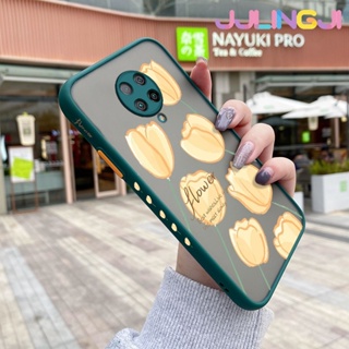 เคสซิลิโคนนิ่ม แบบใส ขอบสี่เหลี่ยม ลายดอกไม้สีเหลือง กันกระแทก สําหรับ Xiaomi Mi POCO F2 Pro Redmi K30 Pro POCO X2 POCO F2