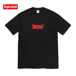 [พร้อมส่ง] เสื้อยืดลําลอง ผ้าฝ้าย 100% แขนสั้น พิมพ์ลายโลโก้ Supreme 22ss Ralph Steadman ทรงหลวม สําหรับผู้ชาย ผู้หญิง