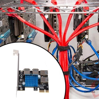 Iwo อะแดปเตอร์การ์ดไรเซอร์ PCI-e 1 เป็น PCIE 4 PCI-express 1x เป็น 16x 1 เป็น 4 USB 3 0 สําหรับขุดเหมือง BTC