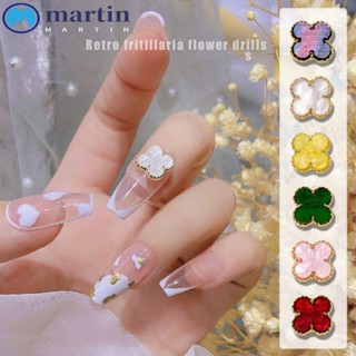 MARTIN เครื่องประดับเพชร โลหะผสม ลายดอกไม้ สไตล์ญี่ปุ่น สําหรับตกแต่งเล็บ DIY