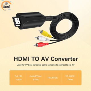 【IS】อะแดปเตอร์แปลงวิดีโอ Hdmi เป็น Rca Av Hd เข้ากันได้กับ Av สําหรับเครื่องบันทึก Dvd Hdtv Vhs Vcr