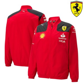 ใหม่ล่าสุด F1 เสื้อแจ็กเก็ต แขนยาว ลาย Scuderia Ferrari F1 แฟชั่นฤดูใบไม้ร่วง และฤดูใบไม้ผลิ 2023