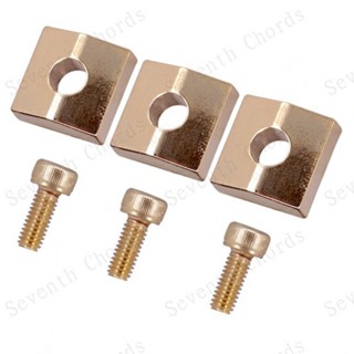 New Arrival~Nut Blocks Locking Metal Nut Screws Tremolo 3Set Block Electric Guitar