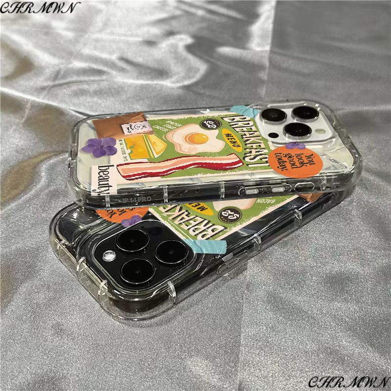 / เคสโทรศัพท์มือถือใส แบบนิ่ม ลายดอกไม้ สําหรับ Apple Iphone 1312 7sins 8plus xr 11 14promax UM0L