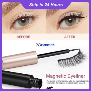 Richanghuodong (คลังสินค้าพร้อม) 5/1 คู่ขนตาแม่เหล็ก 3D False Mink Eyelashes Magnet Lashes Magnetic Liquid Eyeliner Set เครื่องมือแต่งหน้า