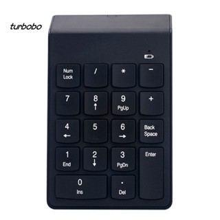 Turbobo คีย์บอร์ดตัวเลขไร้สาย 18 คีย์ Mini USB 2.4GHz สําหรับ PC แล็ปท็อป