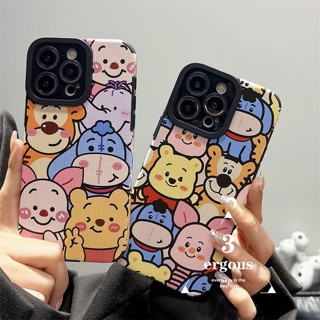 เคสโทรศัพท์มือถือ ลายการ์ตูนหมีพูห์น่ารัก ป้องกันเลนส์กล้อง สําหรับ IPhone 14 13 12 11 Pro Max SE2020 X XR Xs Max 7 8 Plus