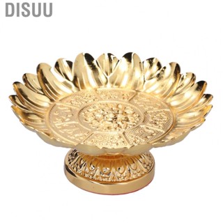 Disuu Fruit Tray Retro Style Flat Glossy Durable Alloy Decorative  For Temples Ho