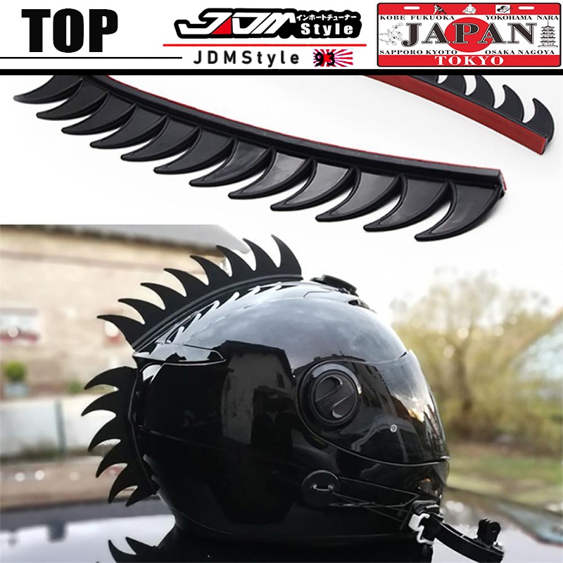 Motocross Mohawk Biker หมวกกันน็อค Spikes Cockscomb รถจักรยานยนต์ Mohawk หมวกกันน็อคสติกเกอร์หมวกกัน