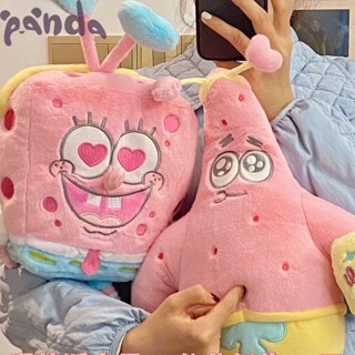Panda ตุ๊กตาตุ๊กตา SpongeBobสปองบ็อบ และ Patrickแพทริค ตุ๊กตาเศษผ้านุ่มน่ารักตุ๊กตา SpongeBob ตุ๊กตานอนของขวัญวันเกิดสำหรับแฟนเด็กผู้หญิง 0026