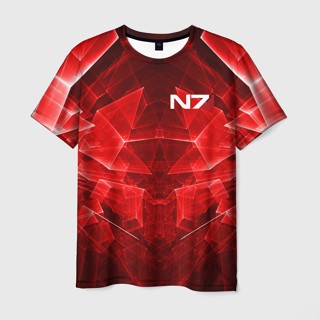 เสื้อยืด พิมพ์ลาย 3 มิติ MASS EFFECT N7 สําหรับผู้ชาย