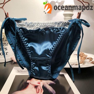 OCEANMAPDZ กางเกงชั้นใน ผ้าฝ้าย ระบายอากาศได้ดี ประดับโบว์ สไตล์โลลิต้า สําหรับผู้หญิง