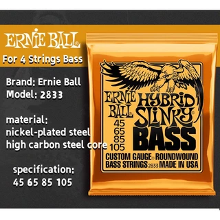 Ernie Ball สายเบสไฟฟ้า ชุบนิกเกิล 4-5 2824 2833 2832 2834 2836
