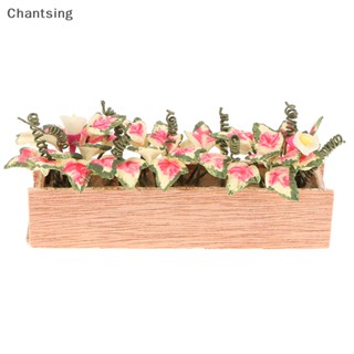 &lt;Chantsing&gt; โมเดลดอกไม้จิ๋ว 1:12 สําหรับตกแต่งบ้านตุ๊กตา สวน ลดราคา