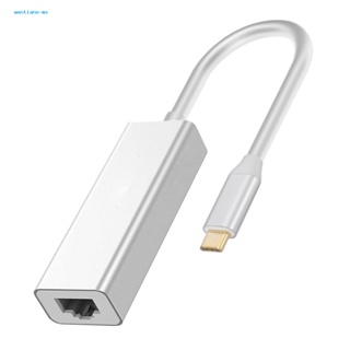 Wentians อะแดปเตอร์เครือข่ายอีเธอร์เน็ต TYPE-C เป็น RJ45 USB C 1000Mbps