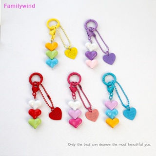 Familywind&gt; พวงกุญแจ จี้รูปหัวใจน่ารัก สีมาการอง สําหรับห้อยกระเป๋า