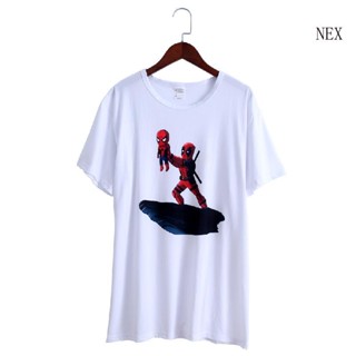 เสื้อยืดท็อป NEX ขนาดใหญ่ สวมใส่สบาย แฟชั่นเรียบง่าย สําหรับผู้ชาย