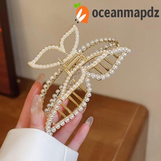 OCEANMAPDZ กิ๊บติดผมหางม้า โลหะผสมสังกะสี รูปผีเสื้อ ฉลาม หรูหรา แบบสร้างสรรค์ สําหรับผู้หญิง