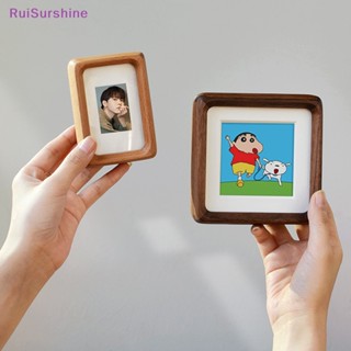 Ruisurshine ใหม่ กรอบรูปไม้เนื้อแข็ง ทรงกลม เรียบเนียน สําหรับโชว์รูปภาพ