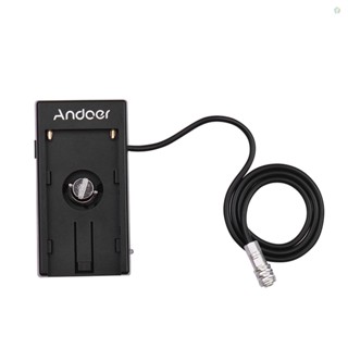 (adspth)Andoer อะแดปเตอร์แบตเตอรี่พาวเวอร์ซัพพลาย DV สําหรับกล้อง Blackmagic Cinema Pocket Camera BMPCC 4K NP-F970 F750 F550