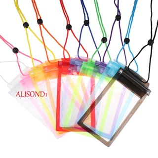 ALISOND1 กระเป๋าใส่โทรศัพท์มือถือ PVC กันน้ํา สีโปร่งใส เหมาะกับเดินชายหาด แฟชั่นสําหรับสุภาพสตรี จํานวน 1 ชิ้น