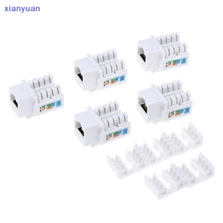 Xianyuan โมดูลแจ็คเครือข่ายอีเธอร์เน็ต CAT6 RJ45 110 5 ชิ้น