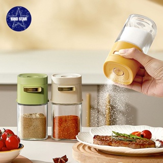 ถังปรุงรส Light Flavour Quantitative Press Quantitative Salt Tank Kitchen Moisture-proof Salt Tank Salt Control Metering 【Kinostar】