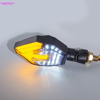 Nfph&gt; หลอดไฟเลี้ยว LED 12V สองสี สําหรับรถจักรยานยนต์ไฟฟ้า 2 ชิ้น