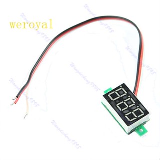 Weroyal ใหม่ แผงโวลต์มิเตอร์ดิจิทัล LED DC0-100V ขนาดเล็ก