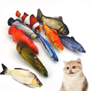 ของเล่นแมวและสุนัข Catnip Fish Doll Catnip Fish ตุ๊กตาแมว Finnish Cat Fish ขนาด 20 ซม