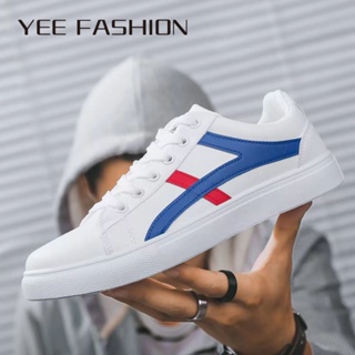 YEE Fashion  รองเท้า ผ้าใบผู้ชาย ใส่สบาย ใส่สบายๆ สินค้ามาใหม่ แฟชั่น ธรรมดา เป็นที่นิยม ทำงานรองเท้าลำลอง ins คุณภาพสูง สไตล์เกาหลี Unique D25D01V 37Z230910