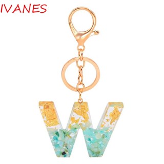 IVANES พวงกุญแจอะคริลิค จี้ตัวอักษรภาษาอังกฤษ 26 ตัวอักษร 26 ตัว แฟชั่น สําหรับห้อยกระเป๋าถือ