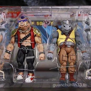 Neca Ninja Turtles TMNT Niutou VS Pig Noodles 86 โมเดลแอนิเมชั่น ขยับข้อต่อได้ 23 ซม.