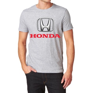 เสื้อยืดคอกลม แขนสั้น ผ้าฝ้ายแท้ พิมพ์ลายโลโก้ Honda สไตล์ยุโรป อเมริกัน สําหรับผู้ชาย