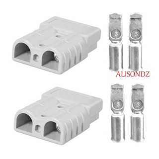 ALISONDZ อะไหล่ปลั๊กชาร์จ DC อุปกรณ์เสริม สําหรับ Anderson Style Plug 6-12AWG AC DC 10 ชิ้น