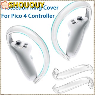 SHOUOUY ซิลิโคนป้องกันจอยเกม ป้องกันการกระแทก อุปกรณ์เสริม สําหรับ Pico 4 VR Handle 2 ชิ้น