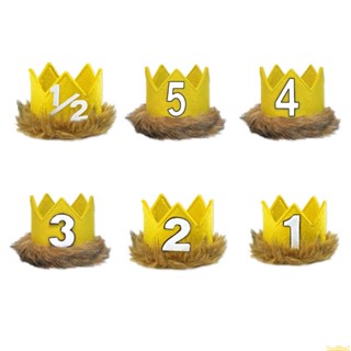 Innlike1 หมวกวันเกิด ลายมงกุฎ 1 2th 1th 2th สําหรับเด็ก
