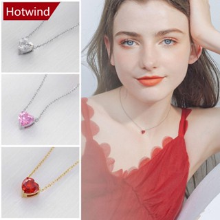 Hotwind สร้อยคอโซ่ สเตนเลส จี้รูปหัวใจ เครื่องประดับแฟชั่น สําหรับผู้หญิง G2Y5