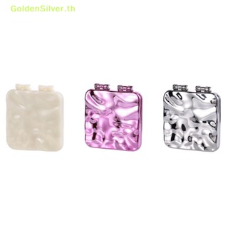 Goldensilver กระจกแต่งหน้า แบบพับได้ สองด้าน แบบพกพา TH