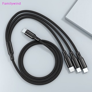 Familywind&gt; 3 in 1 สายชาร์จ USB Type C เป็น Type C Pd USB C ชาร์จเร็ว สําหรับโทรศัพท์มือถือ แท็บเล็ต 3 in 1 Micro USB C