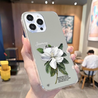 เคสกระจก ลายดอกไม้น่ารัก สําหรับ OPPO A3s A5 A9 A53 A33 A15 A15s A52 A92 A54 A16 A31 A78 A76 A83 A77 A98 A91 Reno 2 3 4 5 6 7 8 Z F T Pro F9 F11 เคสใส | J037