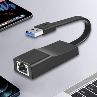 {พร้อมส่ง} อะแดปเตอร์การ์ดเครือข่ายอีเธอร์เน็ต USB 3.0 เป็น RJ45 1000Mbps สําหรับแล็ปท็อป PC [Bellare.th]