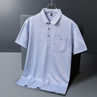 There are pocket POLO shirts in stock mens middle-aged fathers wear short-sleeved t-shirts cotton pullover shirts middle-aged fathers wear lapels Tee loose moisture absorption and sweat jackets for boys